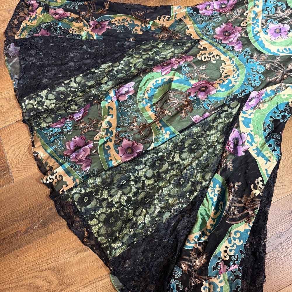 Vintage 90’s Y2K Silk Dress Vintage Floral Vintage Lace Dress Vintage Silk Dress - Picture 6 of 14